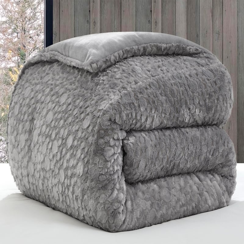 Tons of Texture - Coma Inducer® Oversized Comforter Set - Space Gray