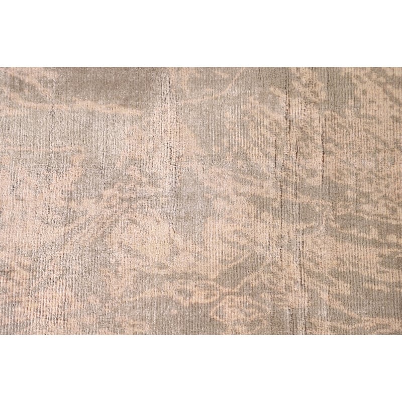 Abstract Indian Area Rug Handmade Wool Carpet - 5'7"x 7'8"