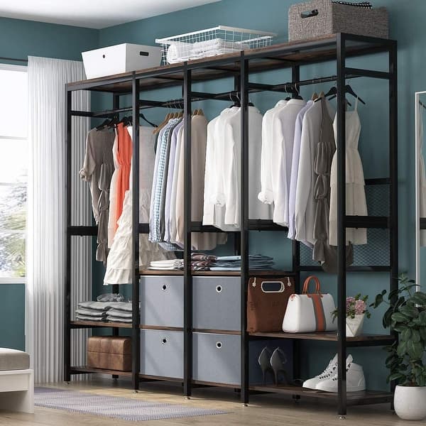 https://ak1.ostkcdn.com/images/products/is/images/direct/605563cc98e6e316af82bd5f7178dfd3aa96c29a/Extra-Large-Freestanding-Closet-Organizer-with-Shelves-and-Hanging-Rods.jpg?impolicy=medium