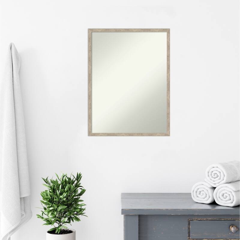 Imprint Non-Beveled Wood Framed Bathroom Vanity Wall Mirror
