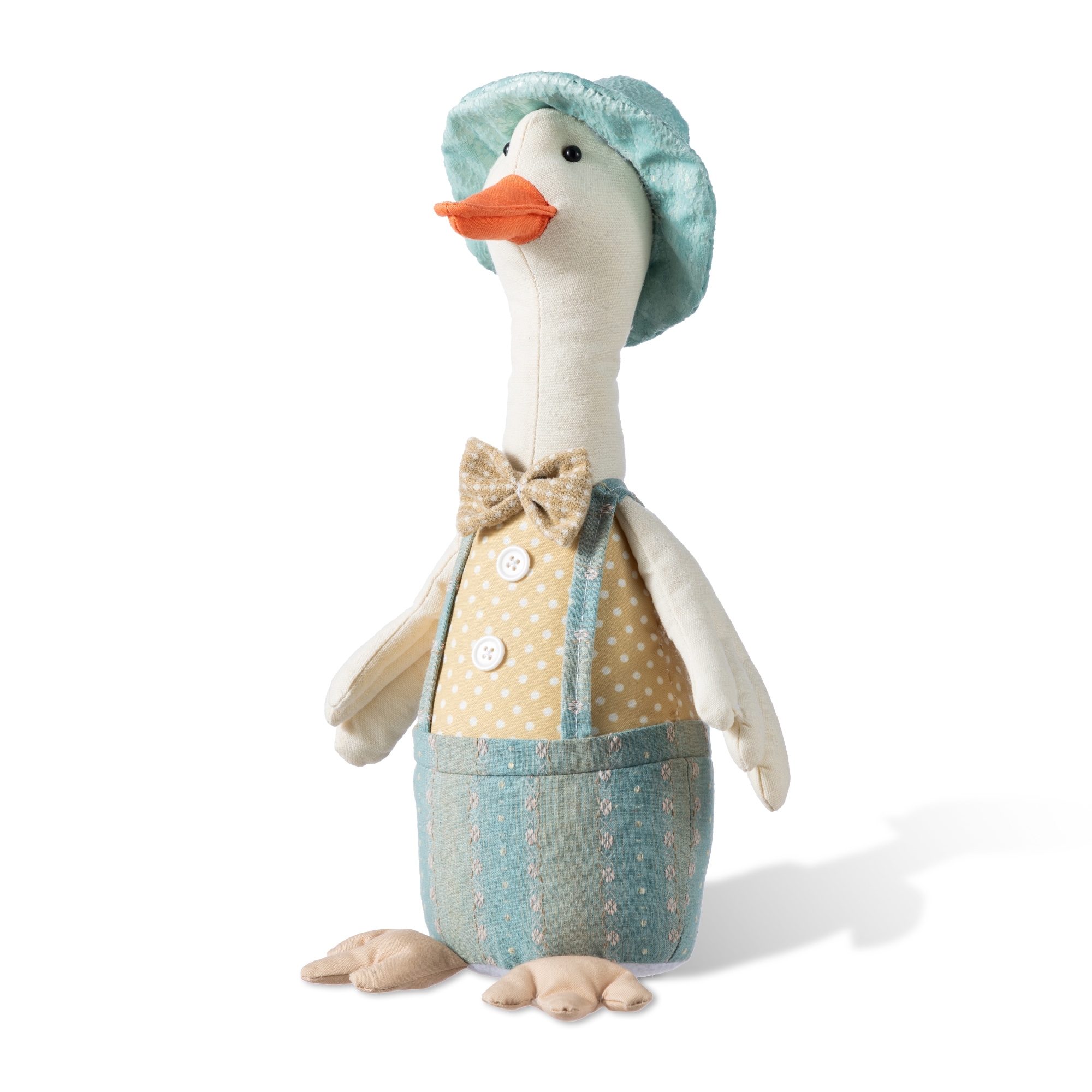 Glitzhome 15.75"H Fabric Boy Duck Toy Summer Gift
