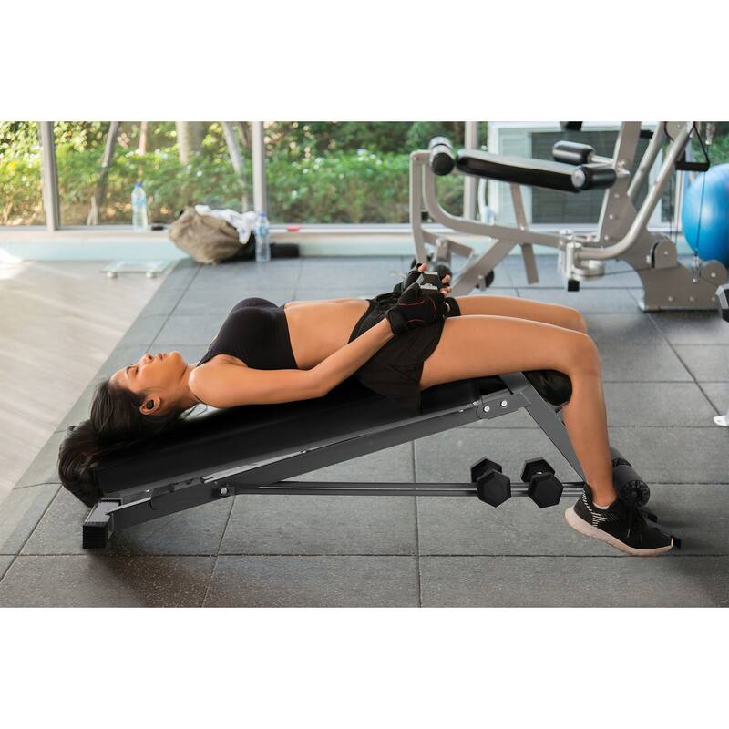HolaHatha Multi Functional Weight Training Exercise Bench for Full Body Workout - 35