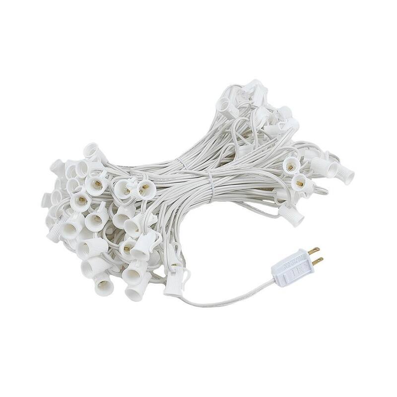 100 Foot G40 Outdoor Globe Patio String Lights - Set of 125 G40 Globe Bulbs