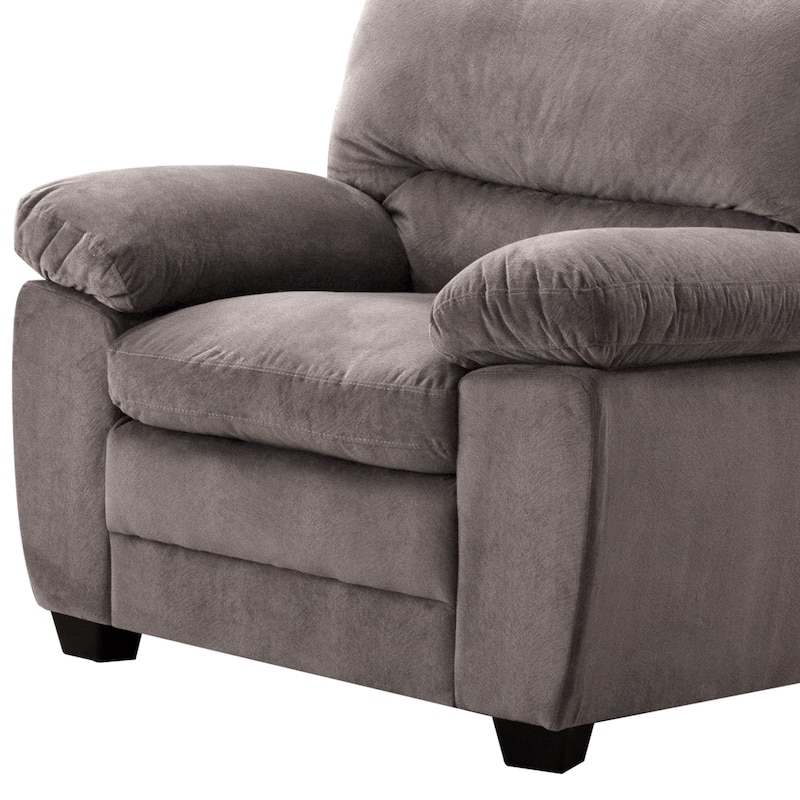 Andres Contemporary Plush Upholstered Living Room Reclining Chair