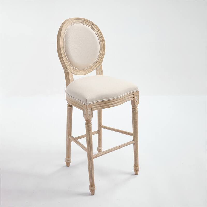 2PCS Cotton Linen Counter Height Dining Chair