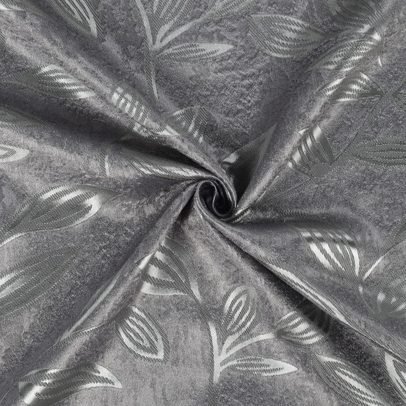 Superior Leaves Machine Washable Room Darkening Curtains with Back Tabs, Set of 2