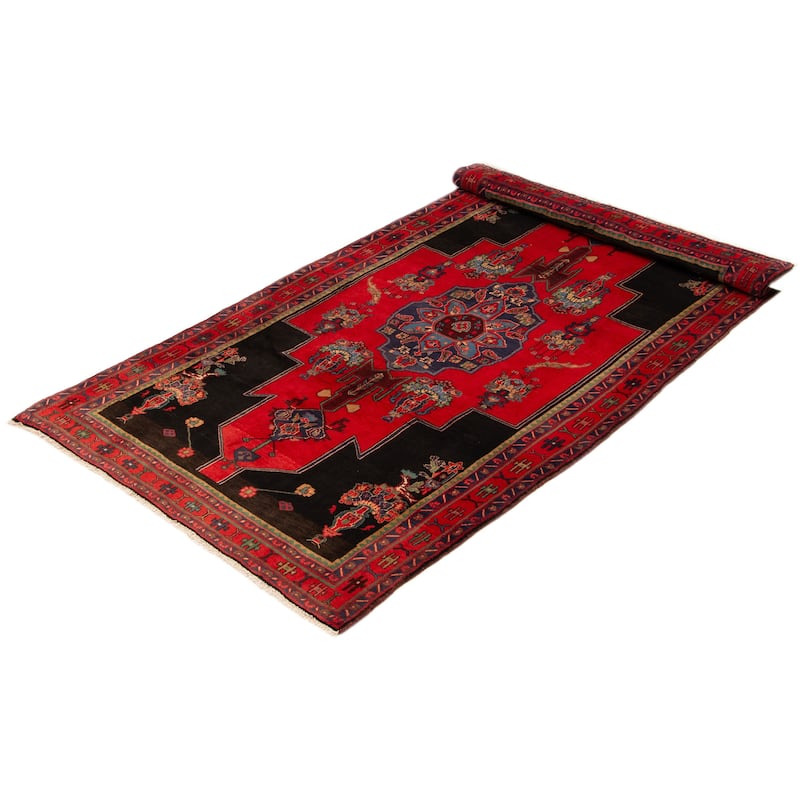 ECARPETGALLERY Hand-knotted Konya Anatolian Red Wool Rug - 4'11 x 10'2