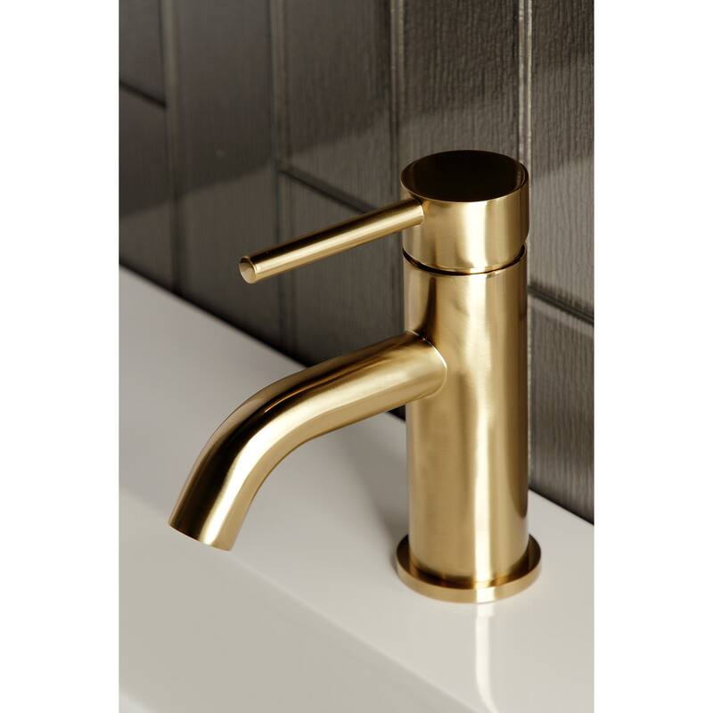 Kingston Brass Concord Single-Handle Bathroom Faucet with Push Pop-Up - Brushed Brass