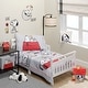 preview thumbnail 1 of 6, Bedtime Originals Snoopy Love 4-Piece Toddler Bedding Set - Gray/Red/White