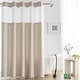 preview thumbnail 4 of 38, No Hook Geometric Tassels Shower Curtain with Snap-in Liner