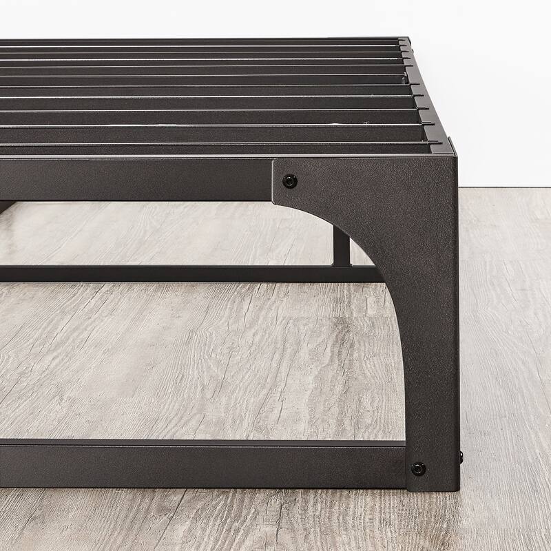 Porch & Den McCamant 12-inch Heavy Duty Metal Platform Bed Frame Black