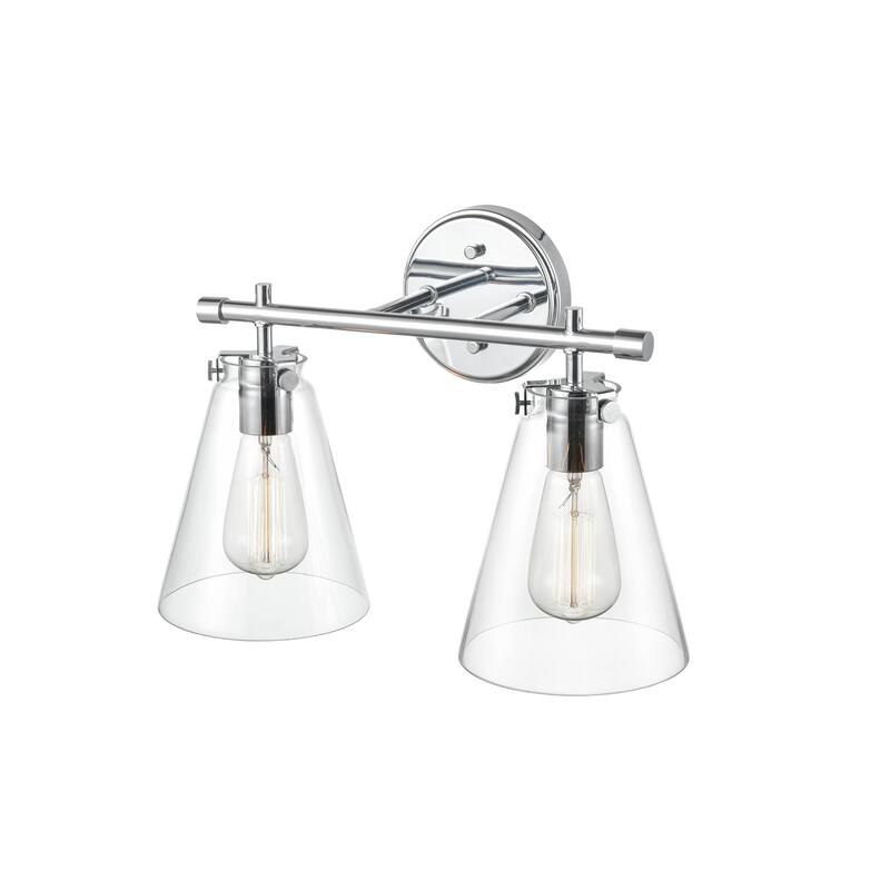 Millennium Lighting Aliza 2 Light Bathroom Vanity Fixture with Clear Glass Shades