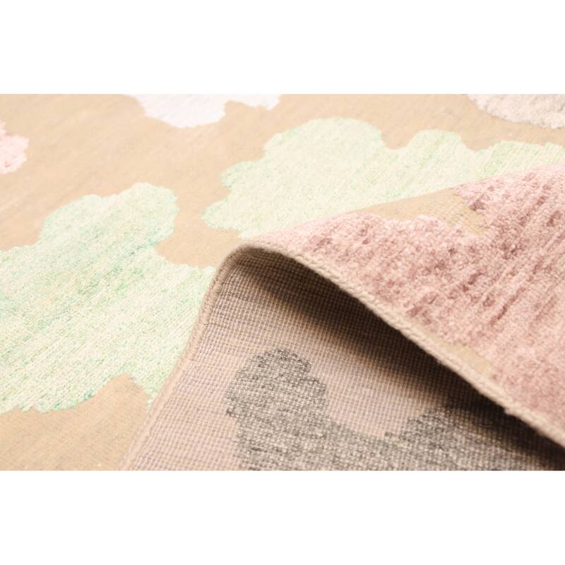 ECARPETGALLERY Hand-knotted Legacy Khaki Silk, Wool Rug - 9'11 x 14'2