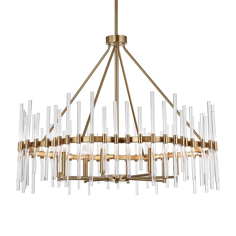 Uttermost 21389 Crystal 8 Light 39" Wide Ring Chandelier