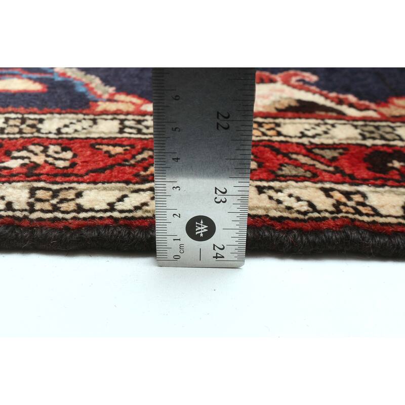 ECARPETGALLERY Hand-knotted Andelz Dark Navy Wool Rug - 3'7 x 10'2