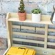 preview thumbnail 8 of 16, Outsunny Wooden Potting Bench, Outdoor Potting Table with Storage Cabinet, Storage Shelves, Aluminum Table Top