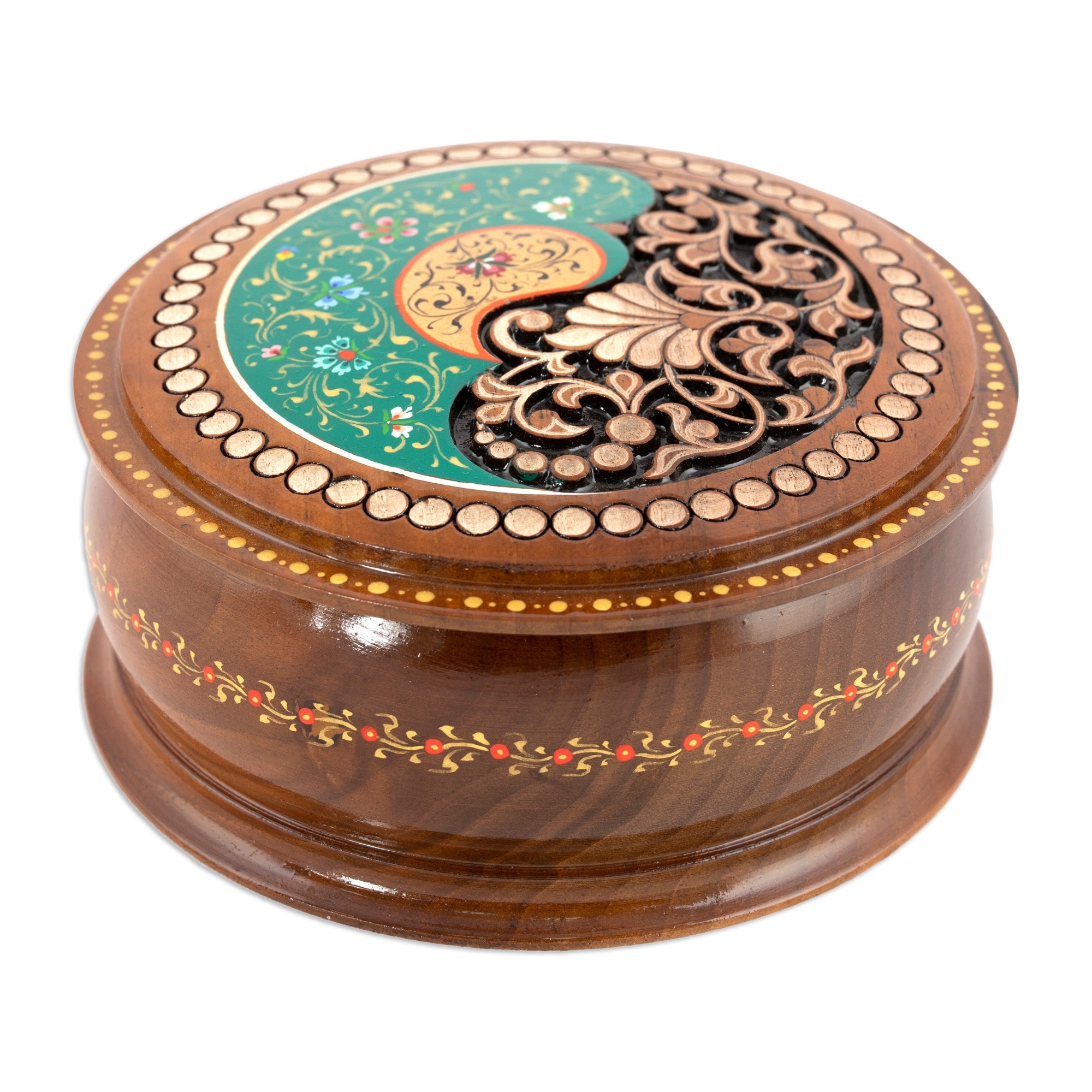 Novica Handmade Green Paisley Glory Wood Jewelry Box Bed Bath Beyond 38248080