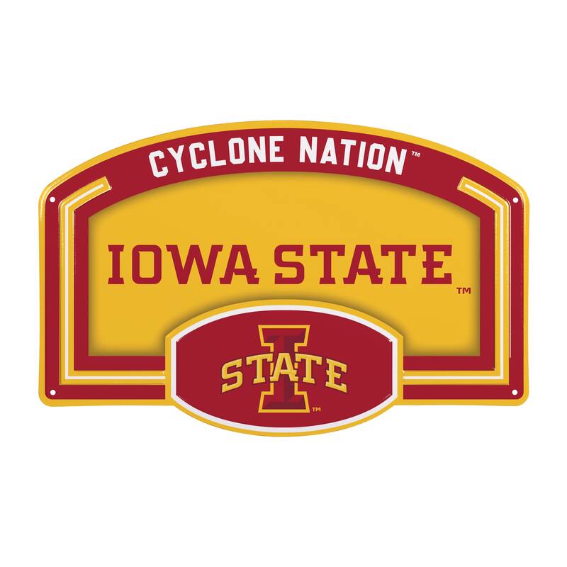 Iowa State University Embossed Steel Wall Sign, 11" x 17"