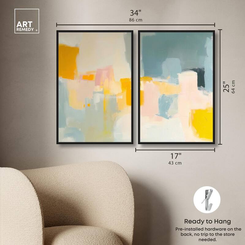 Ocean of Suns I Canvas Set of 2 by Art Remedy