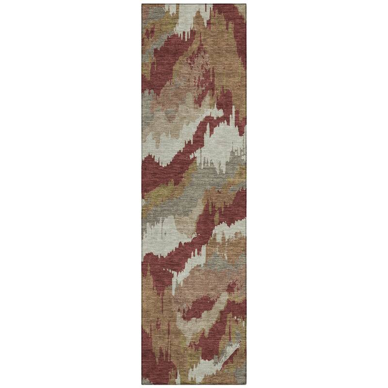 Machine Washable Indoor/ Outdoor Chantille Ombre Abstract Rug