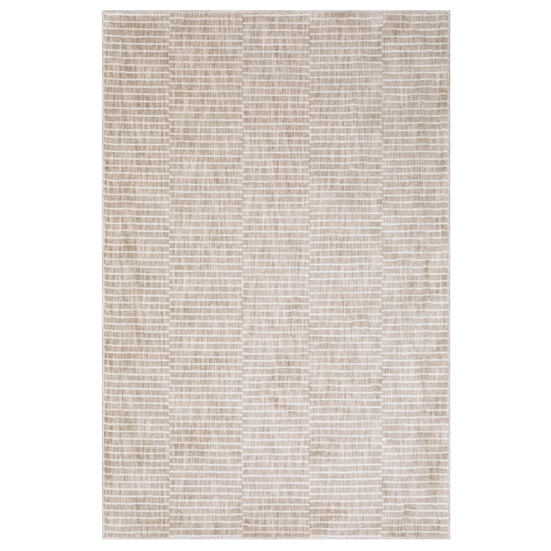 Style Haven Owen Modern Geometric Lines Area Rug - Beige/Tan - 6'7" x 9'6"