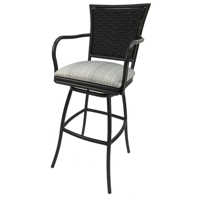 Outdoor/Indoor Metal Pub Set - Erin 30" Swivel Bar Stools - 30" Seat Bar Height