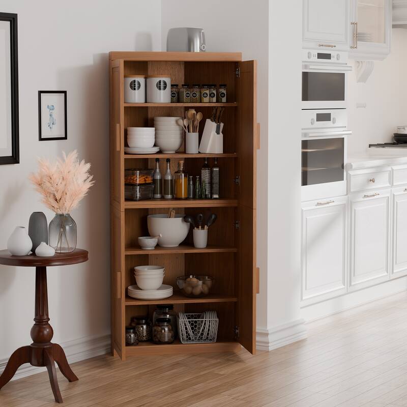 72" Corner Cabinet Free-Standing Corner Storage Organizer Sideboard