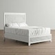 preview thumbnail 8 of 7, Furniture of America Loris Modern White Kids Panel Bed with Faux Marble Headboard Full