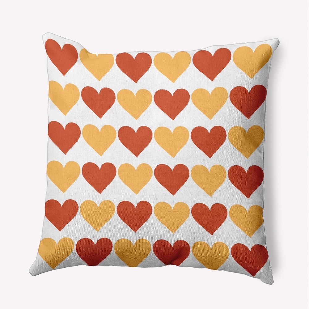 Alternating Hearts Valentine's Day Decorative Indoor Pillow