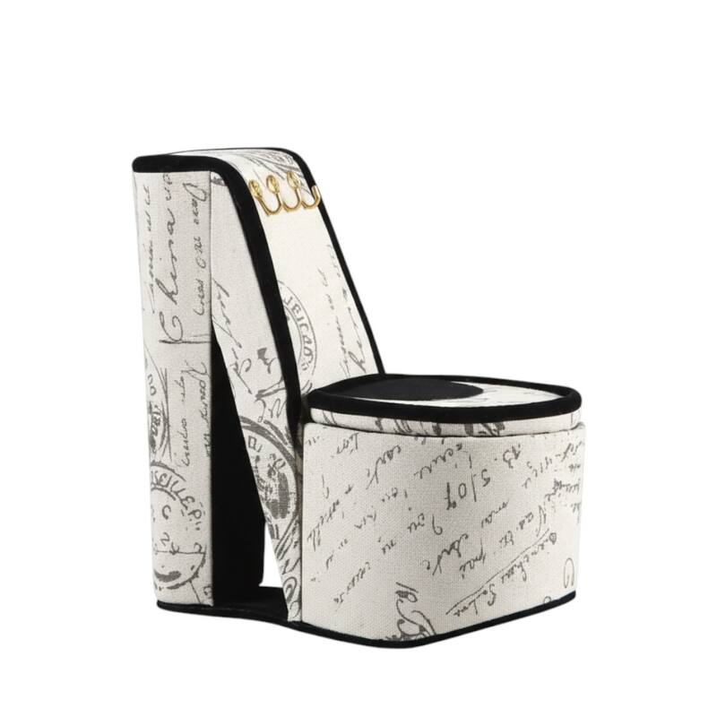 9" Royal Blue Black And Gold Velvet High Heel Jewelry Box