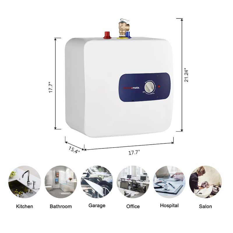 ThermoMate Mini Tank 8 Gallon Poin Of Use Electric Tank Water Heater, 1.44kw At 120 Volt