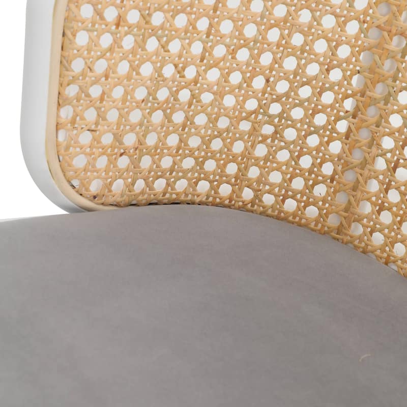 LeisureMod Ervilla Bar Stool with White Powder Coated Steel Frame Set of 2 - 37"
