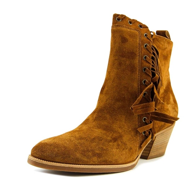 Paul Green Stiefelette Women Round Toe Suede Brown Ankle Boot