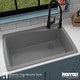 preview thumbnail 53 of 64, Karran Drop-In Quartz Composite 34 in Single Bowl Kitchen Sink with Accessories