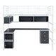 preview thumbnail 18 of 26, Full Size Loft Bed with Bookcase & Cabinet, Metal Loft Bed with L -shaped Built-in Desk, Metal Bed Frame for Kids, Teens, Adults