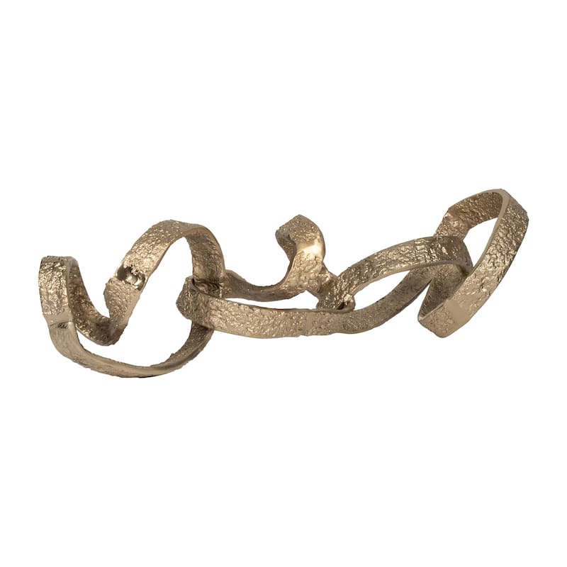 Sagebrook Home Metal, 27" Swirly Table Object, Novelty, 8"H, Solid Color - 27" x 10" x 8"