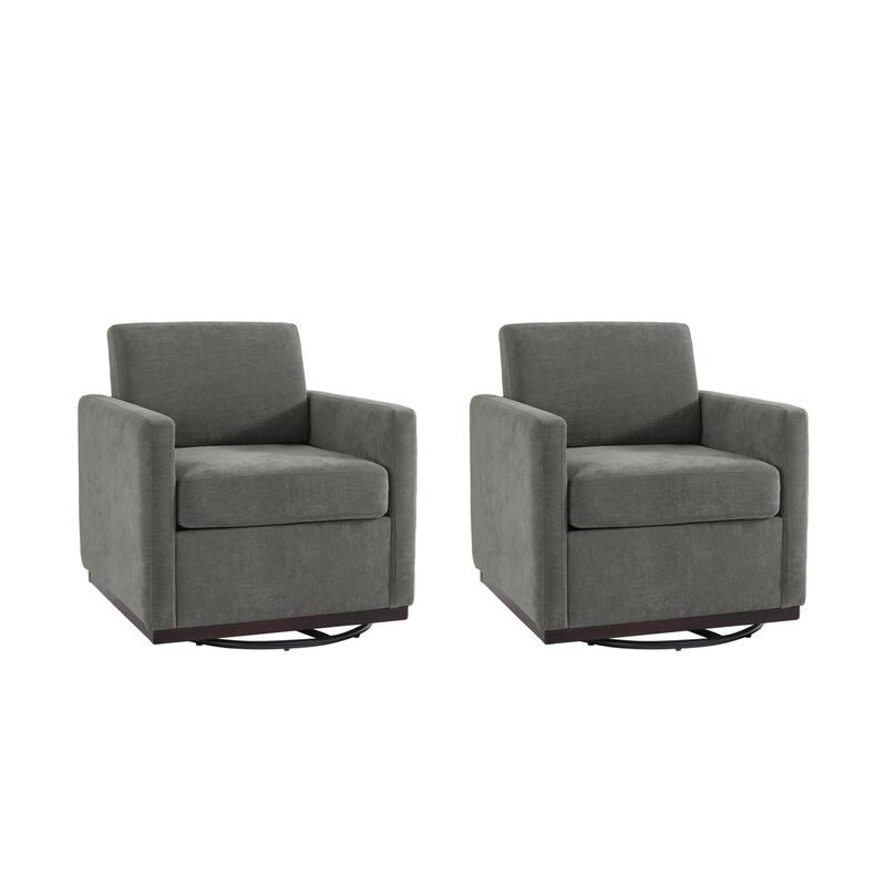 Modern Upholstered Swivel Armchair for Living Room