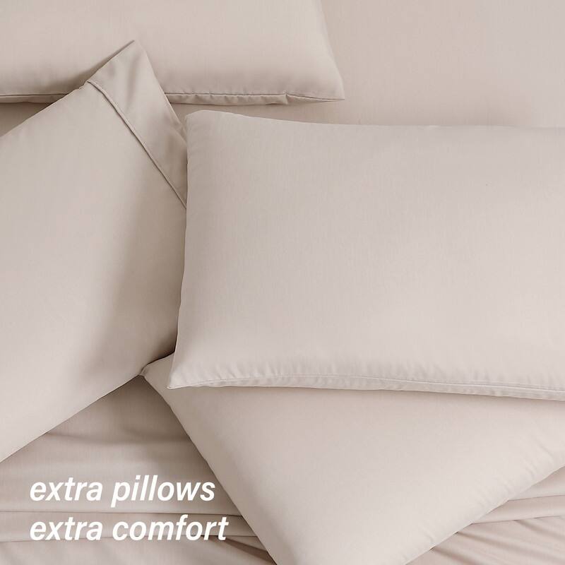 Swift Home Breathable and Durable Poly Bamboo 6-Piece Bed Sheet Set