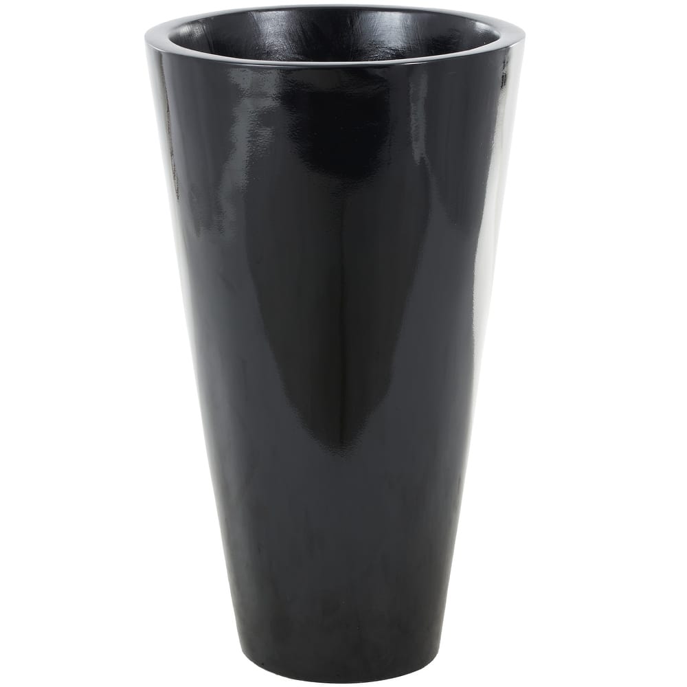 Fiberglass Minimalistic Floor Decorative Vase - Black - Roche River Decor