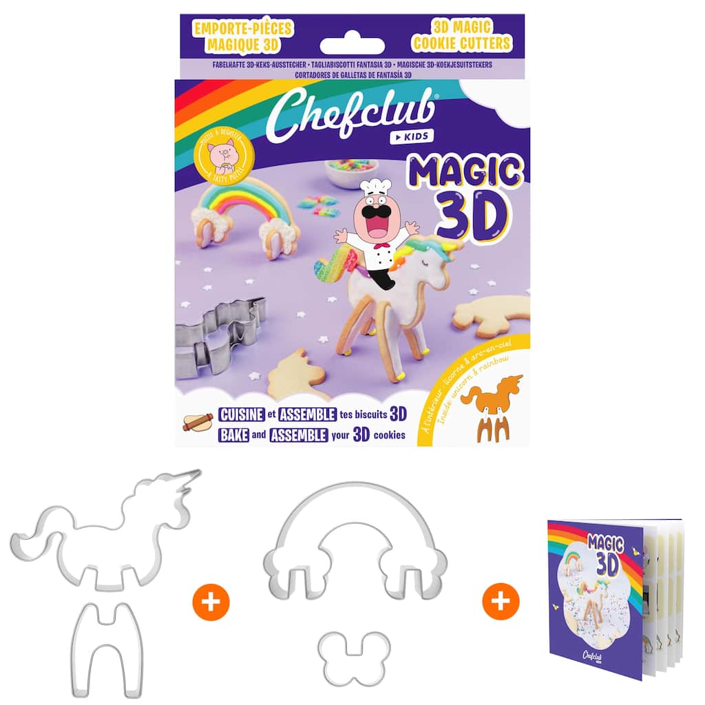 Chefclub Unicorn & Rainbow 3D Cookie Cutters