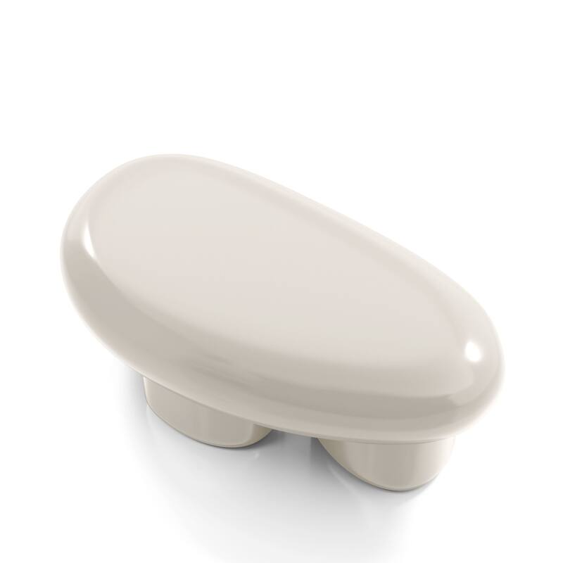 24/7 Shop At Home Modern Oval Glossy Low Profile Coffee Table