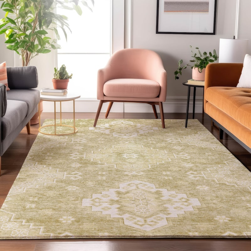 Premium Washable Super Soft Boho Global Mayfield Rug - Wheat - 10' x 14' - Rectangle