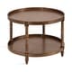 preview thumbnail 25 of 28, Kate and Laurel Bellport Round Wood Coffee Table 28x28 - Rustic Brown