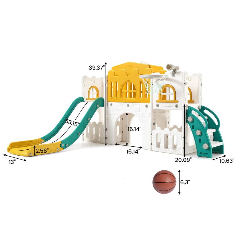 8 in 1 Toddler Slide Indoor Slide Toddler Playset for Toddlers 1-3