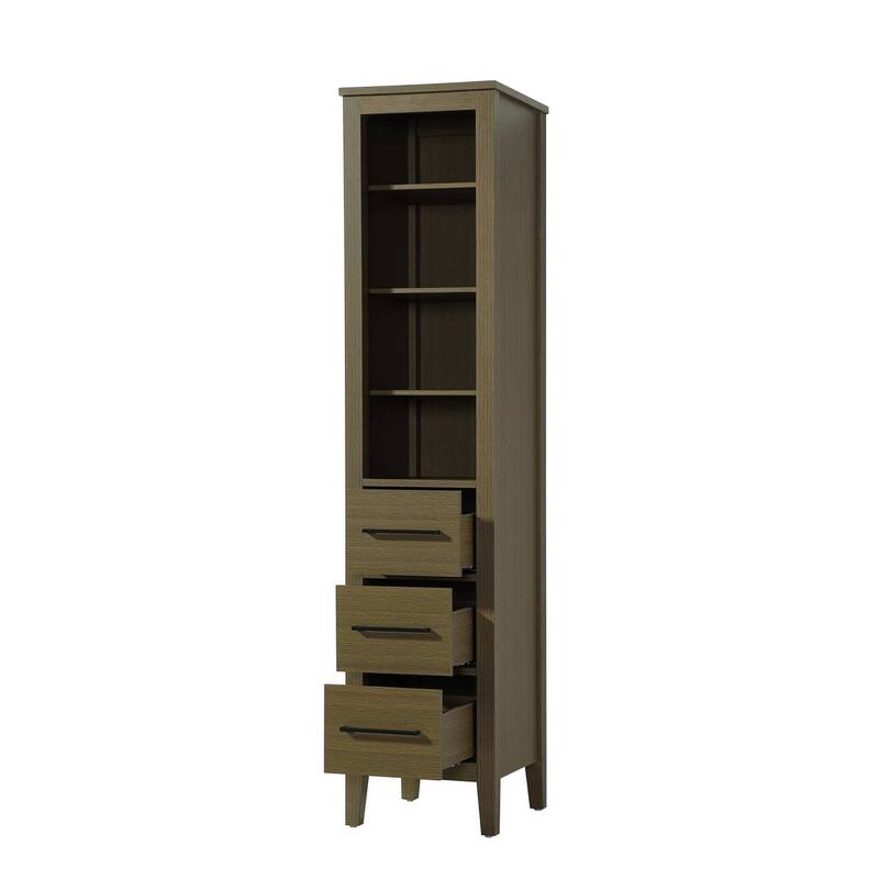 Laura 16-28 Inch Open Shelving Bath Storage Cabinet