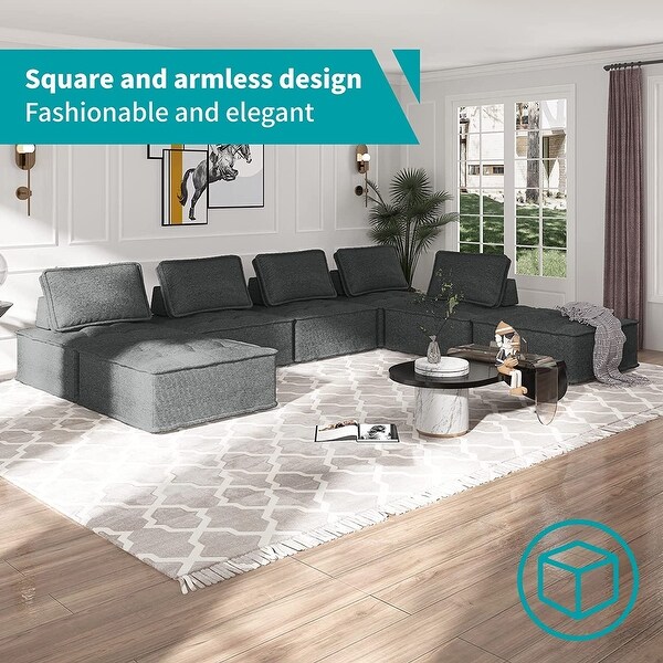 Mixoy Modular Sofa Couch, Modern Sectional Sofa Couch