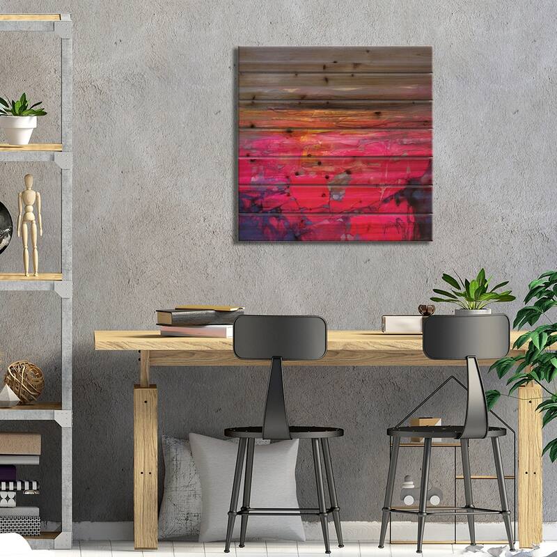 Fluid Study I Print On Wood by Scott Naismith - Multi-Color