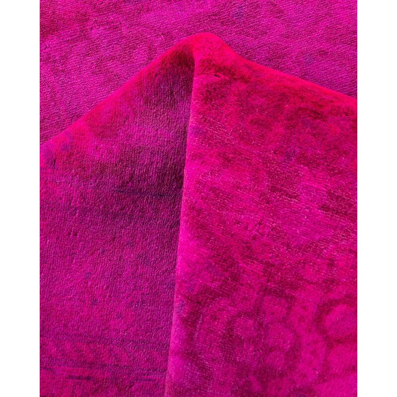 Fine Vibrance, One-of-a-Kind Hand-Knotted Runner Rug - Pink, 2' 8" x 18' 3" - 2' 8" x 18' 3"