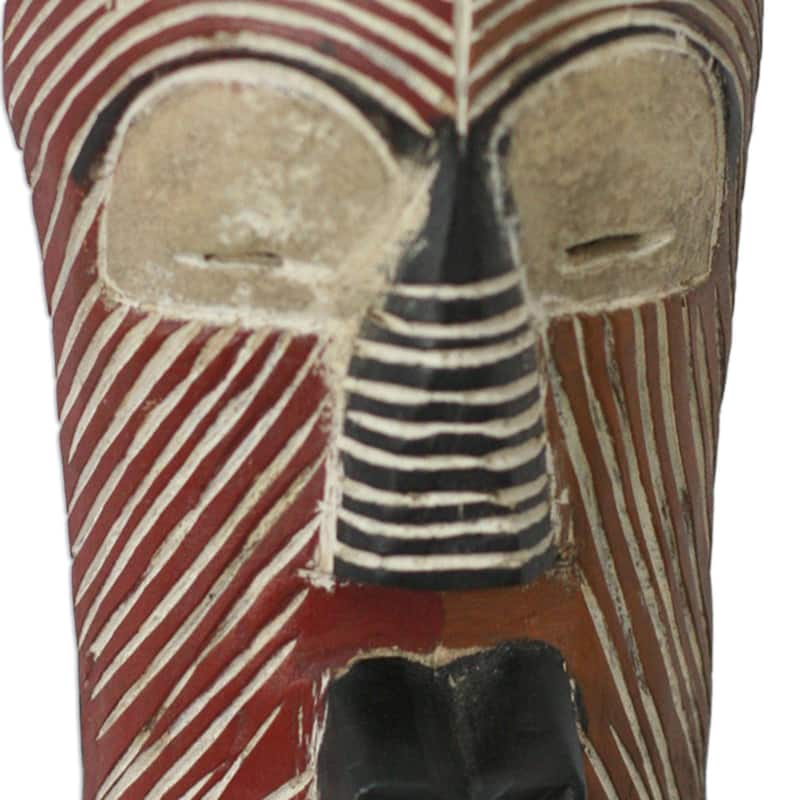 Handmade Sese Wood 'Songe Marriage' Congolese African Mask (Ghana)