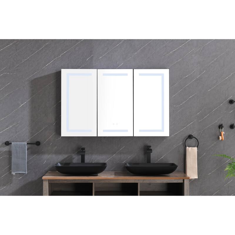 48"X30" LED Mirror Medicine Cabinet with Lights